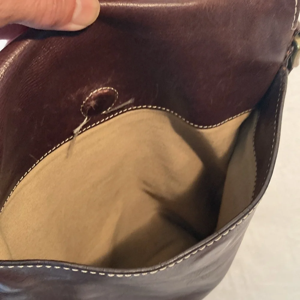Cole Haan brown leather messenger bag crossbody unisex